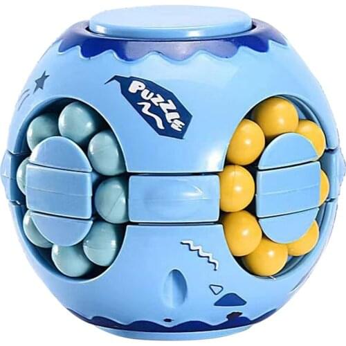 Creative Magic Cube Little Magic Beans Rotating Cube Fidget Sensory Toy Colored Bead Puzzle Rotating Cube Decompression Toy