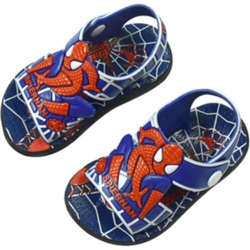 Summer Kids Shoes Disney Cartoon Spiderman Print Baby Boys Sandals Casual Anti-slip Children Sandals Toddler Girls Beach Shoes