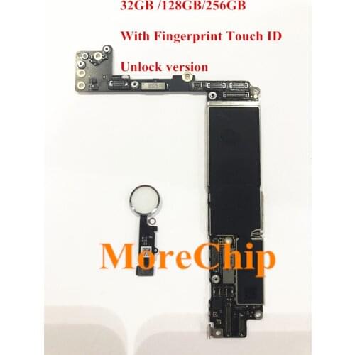 For iPhone 7Plus OK Board Unlocked Motherboard With Fingerprint Touch ID Free Clean Mainboard Logic Board 100% Good Working
