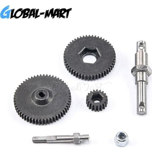 Metal Transmission Gearbox Gear with Shaft for Axial SCX24 90081 1/24 AXI00001 AXI00002 RC Crawler Car Upgrade Parts Accessories