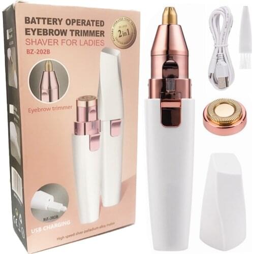 Multifunction Women Hair Remover Electric Eyebrow Trimmer Painless Armpit Leg Bikini Hair Shaver Wireless Lady Nose Hair Trimmer