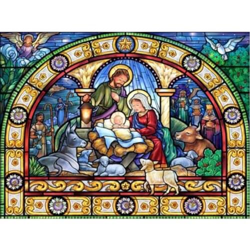 Virgin diamond painting full religion baby birth mosaic art picture embroidery cross stitch rhinestone picture puzzle wall decor