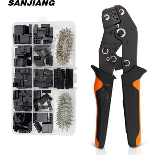 SN-28B Crimping Plier Dupont Crimp Tool set 0.25-1.5mm² 620pcs 2.54mm Cable Jumper Wire Pin Header Housing Terminals Clamp kit