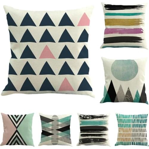 Geometric Nordic Cushion Covers Throw Sofa Car Bedroom Linen Pillow Covers Cushion Case Home Sofa Decorative Pillowcase Dropship