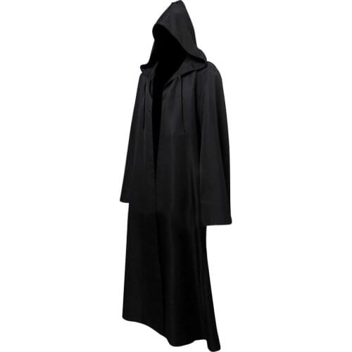 New Star Darth Wars Vader Jedi Black Robe Jedi Knight Hoodie Cloak Cape Halloween Cosplay Costume Cape For Adult