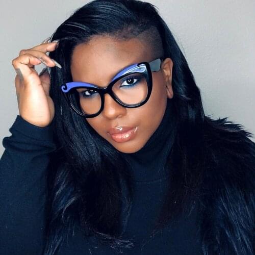 Fashion Cat Eye Sunglasses Women Blue Light Blocking Reading Glasses Vintage Eyeglasses Frame Glasses Clear Shades Uv400