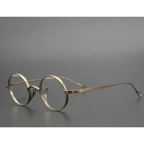 Japanese Handmade John Lennon Small Round Pure Titanium Glasses Frame Men Retro Eyeglasses Myopia Reading Eyewear Oculos De Grau