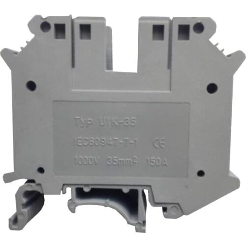 Plastic High Temperature Resistant UIK35N Screw Terminal Blocks Voltage Wiring 35mm ², Rail Mounting