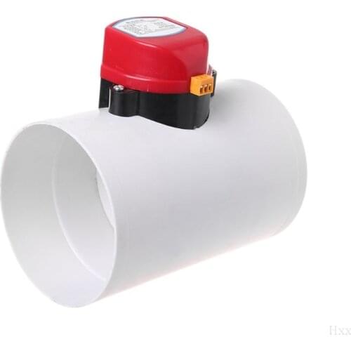 220V Plastic Electric Damper Check Valve 110mm Air Volume Control Valves For Ventilation Pipe