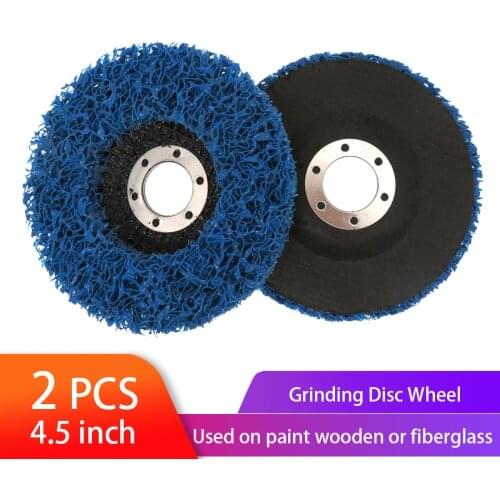 2pcs 4.5" Poly Strip Disc Wheel blue 115x15mm Car Paint Rust Removal Clean Angle Grinder Grinding Abrasive Wheels