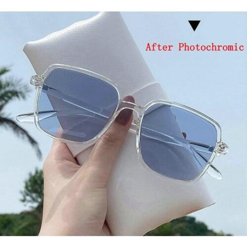 Transition Sunglasses Photochromic Myopia Eyeglasses Optical Men student Finished Myopia Blue Lens Eyewear Glasses Frame UV NX