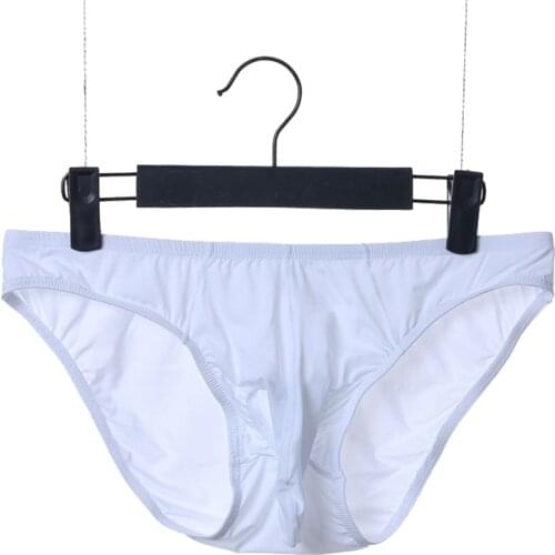 Sexy Men Elephant Nose Sheath Pouch Briefs Underwear Ice Silk Breathable Gay Low Waist Bikini Lingerie Sleepwear Cueca Masculina