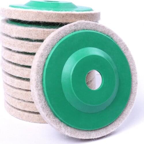 1pc 16mm Bore Diameter Wool Polishing Pad Buffing Angle Grinder Wheel Felt 96mm Polishing Disc Pad Abrasive Tool Random Color