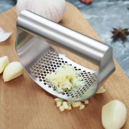 1PC Manual Garlic Press Rocker Stainless Steel Garlic Crusher Garlic Mincer Presses Ginger Press Squeezer Kitchen Gadgets