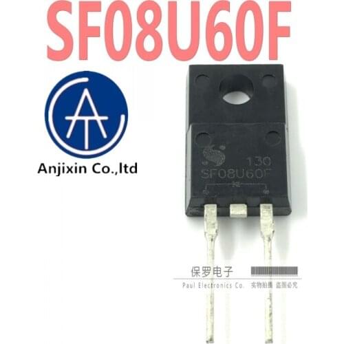 10pcs 100% orginal new real stock Ultra fast recovery diode SF08U60F 8A/600V TO-220F 2 feet