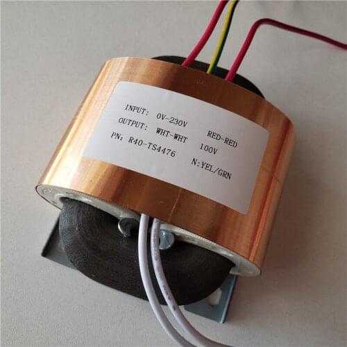 100V 0.5A R Core Transformer 50VA R40 custom transformer 230V copper shield output for Pre-decoder Power amplifier