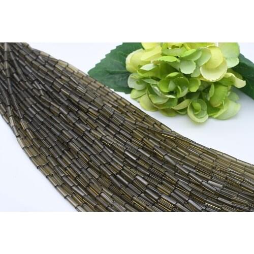 3 strands 12x4mm Natural Smooth Smoky jade Cuboid shape stone Beads F 15 "free delivery