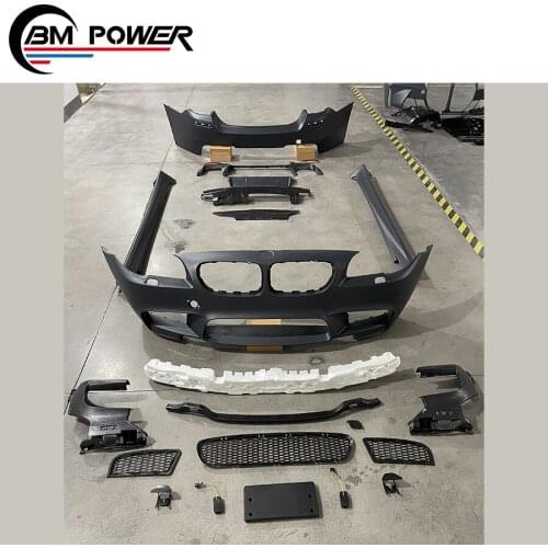 5 SERIES F10/F18 to M5 style body kit PP Material for 5 SERIES F10 11year~with front bumpers side skirt rear bumper body kit