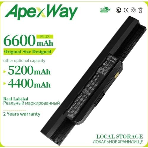 Apexway 6 Cells new laptop battery A32-K53 for For ASUS a32 k53 K53SV K53 K53B K53BY K53E K53F K53J K53S K53SD K53SJ x54h k53t