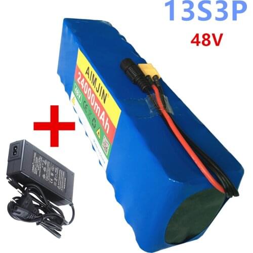 XT60 Interface 13S3P 48V 64Ah 1000watt 18650 Battery Pack MH1 54.6v E-bike Electric Bicycle Battery Scooter with 42A Discharge