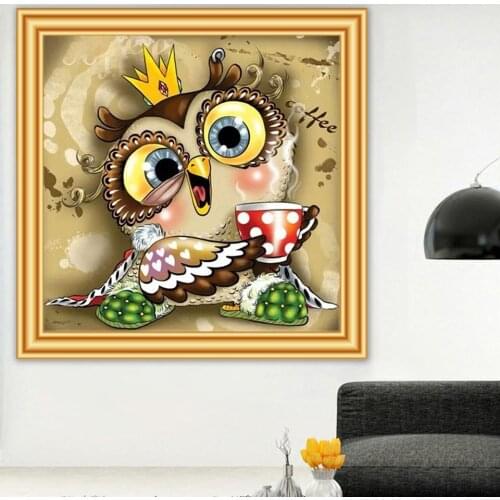 DIY 5D Diamond Painting Cartoon Cross stitch Kit Full Drill Diamond Embroidery Owl Mosaic Art Picture Of Rhinestones Decor Gift