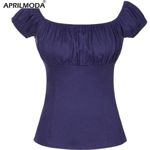 Женские синие рубашки APRIL MODA China At AliExpress