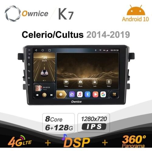 Android 10.0 6G+128G Ownice K7 Car autoradio Multimedia for SUZUKI CELERIO/CULTUS 2014 - 2019 radio system 360 Panorama 4G LTE
