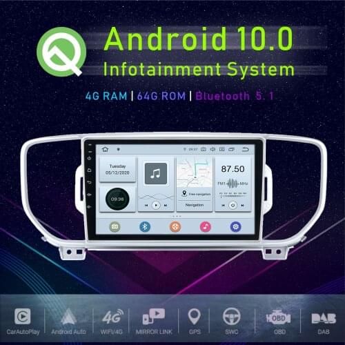 JSTMAX 9" Android 10.0 Car GPS Player For Kia Sportage 2015-2016 KX5 Multimedia Radio Player