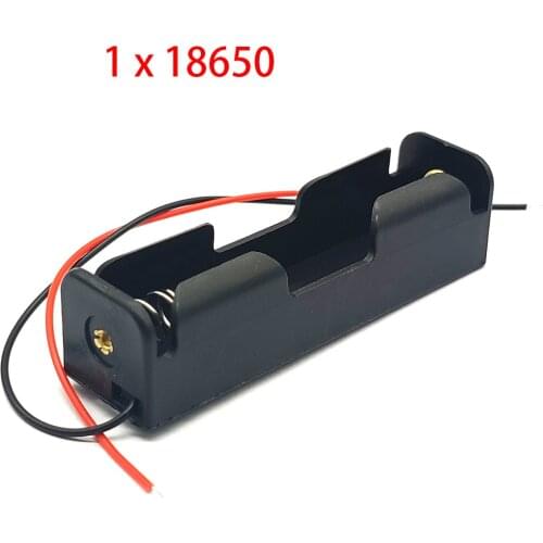 New Plastic 1X18650 3.7V Battery Case 18650 Battery Holder With Wire Leads DIY 3.7V