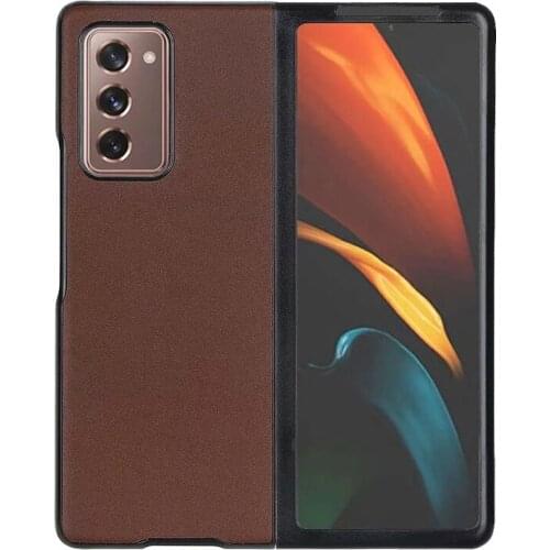 Z Fold2 5G Funda Case for Samsung Galaxy Z Fold 2 Case Genuine Leather Sheep Pattern Coque Phone Case Cover Z Fold 2 Capa