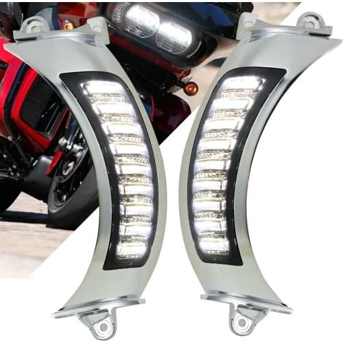 For 2015-2020 Road Glide Motorcycle Lamp New for Road Glide Front Led Turn Signal Light with White DRL Led Turn Signal Lights