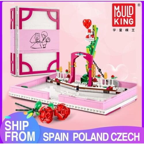 MOULD KING Creative Toys The MOC Romantic Love Proposal Wedding Book Model sets Building Blocks Bricks Valentines Day Gift