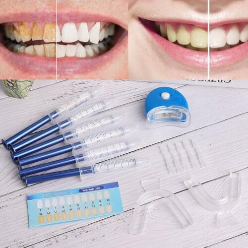 18ml Teeth Whitening Gel Dental Tray LED Cold Light Color Card Dental Teeth Whitening Kit