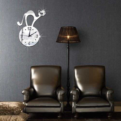 GZ021 Creative 3D Acrylic Study Bedroom Living Room Wall Clock