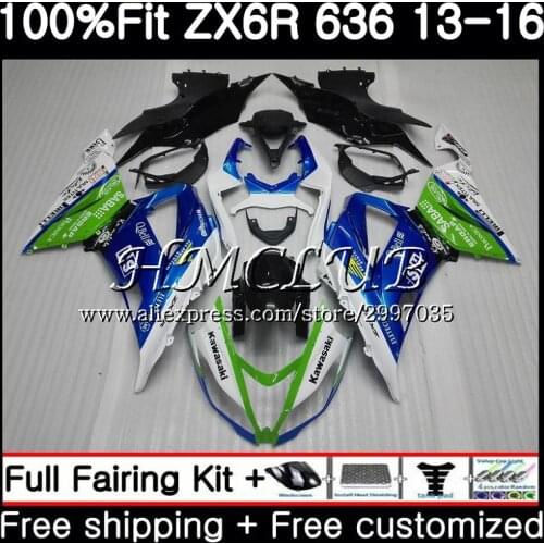 Injection For KAWASAKI NINJA green blue hot ZX-636 ZX-6R 2013 2014 2015 2016 52HC.1 ZX 636 600CC ZX 6R ZX6R 13 14 15 16 Fairings
