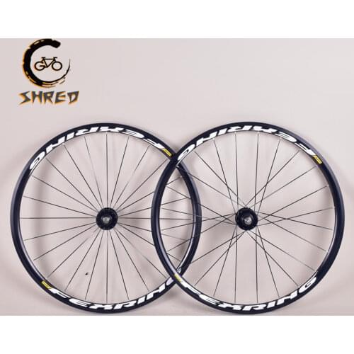 700c Fixed Gear Wheelset Single Speed Bike Track Wheels High Strength Racing Wheel with 30mm Rim Flat Spoke 20-24H Bearing Hub