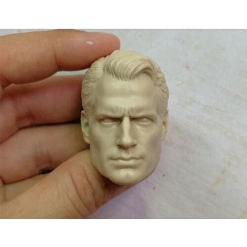 1/6 Scale Henry Cavill Unpainted Head Sculpt 2.0 for 12''Figure Body Paint Practice DIY