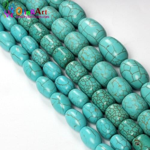 OlingArt 10,12,14,15mm,Oval Mixed Blue Loose Stone bead Accessories For earrings Bracelet choker necklace DIY jewelry Finding