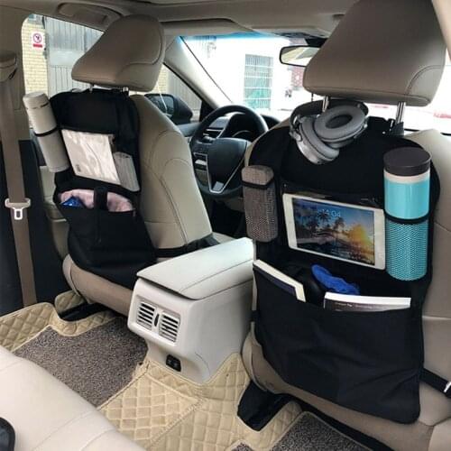 Car Back Seat Organizer Front Seat Storage Kids Pocket Bag Auto Travel Kick Mat K1KC