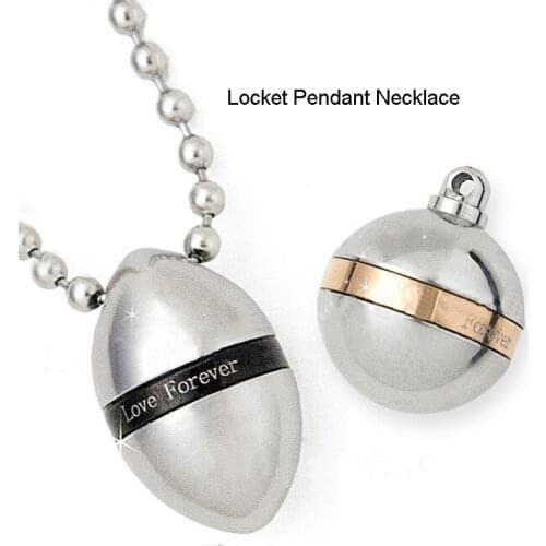 316L Stainless Steel ' Love forever ' Letter Ball Pendants Necklaces Cremation funeral Ashes Urns Memorial Openable jewelry