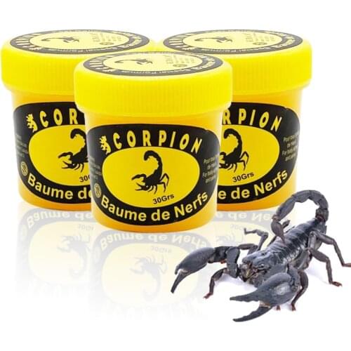 3Boxes 20G Scorpion Venom Pain Relief Ointment Warm Analgesic Plaster Rheumatism Arthritis Joint Knee Back Muscle Pain Treatment