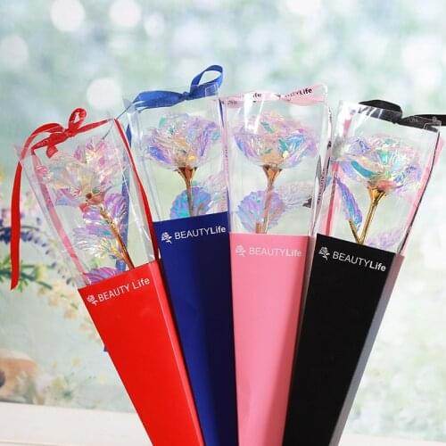 Valentines Day Gift Creative Gift 24K Foil Plated Rose Gold Rose Lasts Forever Love Wedding Decor Lover Rose