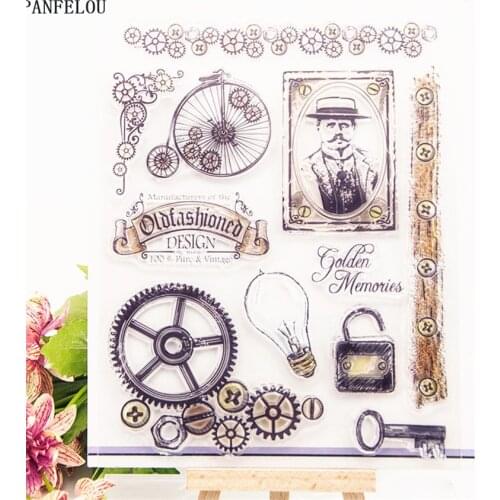 PANFELOU Gear light bulb Transparent Silicone Rubber Clear Stamps cartoon for Scrapbooking/DIY Easter wedding album
