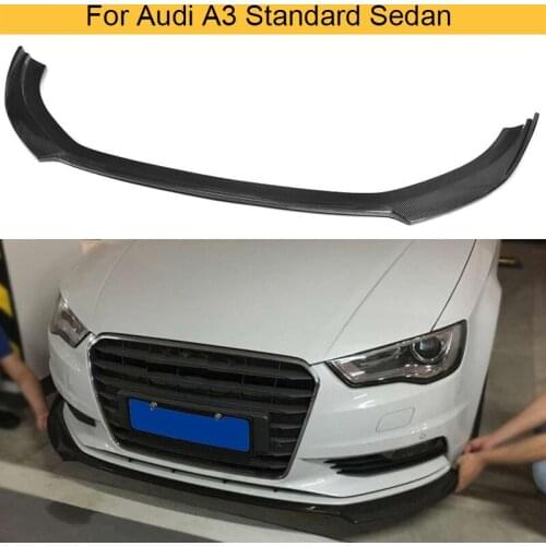Carbon Fiber Car Front Bumper Extension lip spoiler for Audi A3 Sedan Standard Only 2014 2015 2016