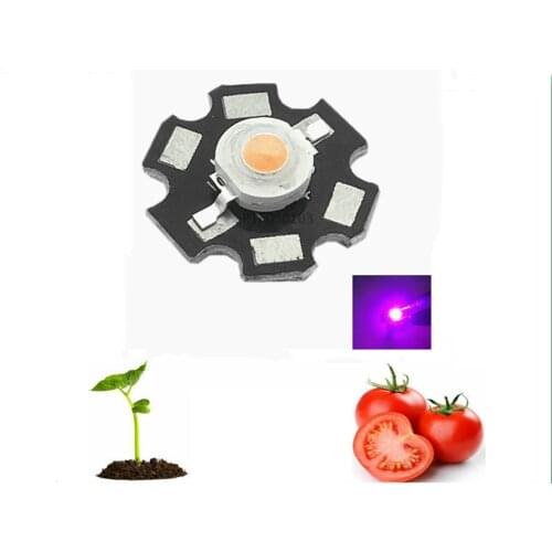 100pcs LED 3W bridgelux 400nm-840nm Full Spectrum Grow Light LED Chip 45mil 700mA Plant Lights Broad Spectrum with 20mm/16mm PCB