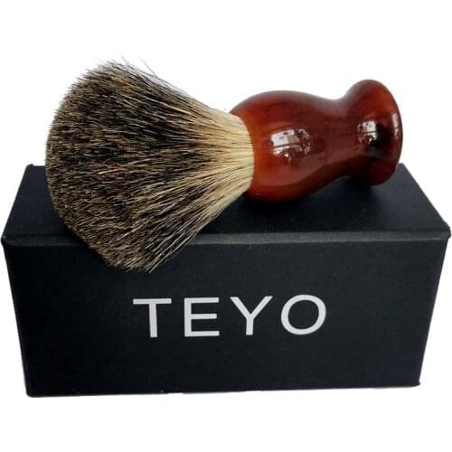 Misty Rain Pattern Resin Handle Shaving Brush of Pure Badger Hair With Gift Box Perfect for Wet Shaver Cream