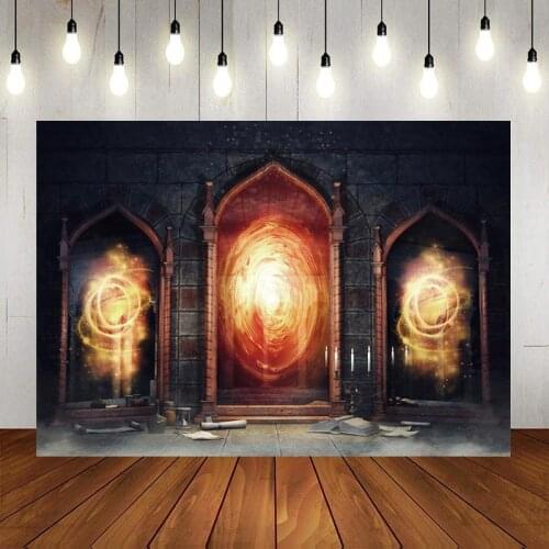 Magic World Tour of The Portal Cartoon Background Childrens Birthday Party Scene Decoration Studio Photography Photo Cloth