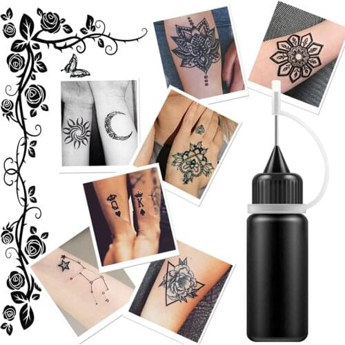 10ml Temporary Tattoo Inks Liquid Juice Tattoo Juice Tattoo Milk Henna Tattoo Liquid Semi-non-reflective Tattoo Art Liquid HOT