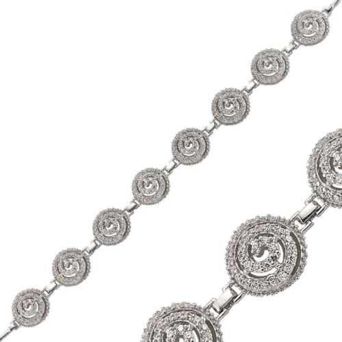 Silver White Cubic Zirconia Women Bracelet