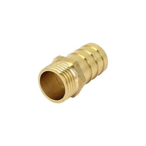 1/2BSP Male Thread 16mm Inner Dia Brass Hose Barb Coupler Fitting Connector 2pcs